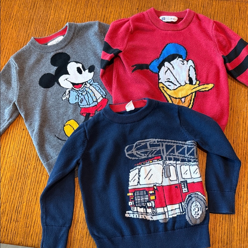 GAP Kids Sweater Set - Gray, Red, and Blue